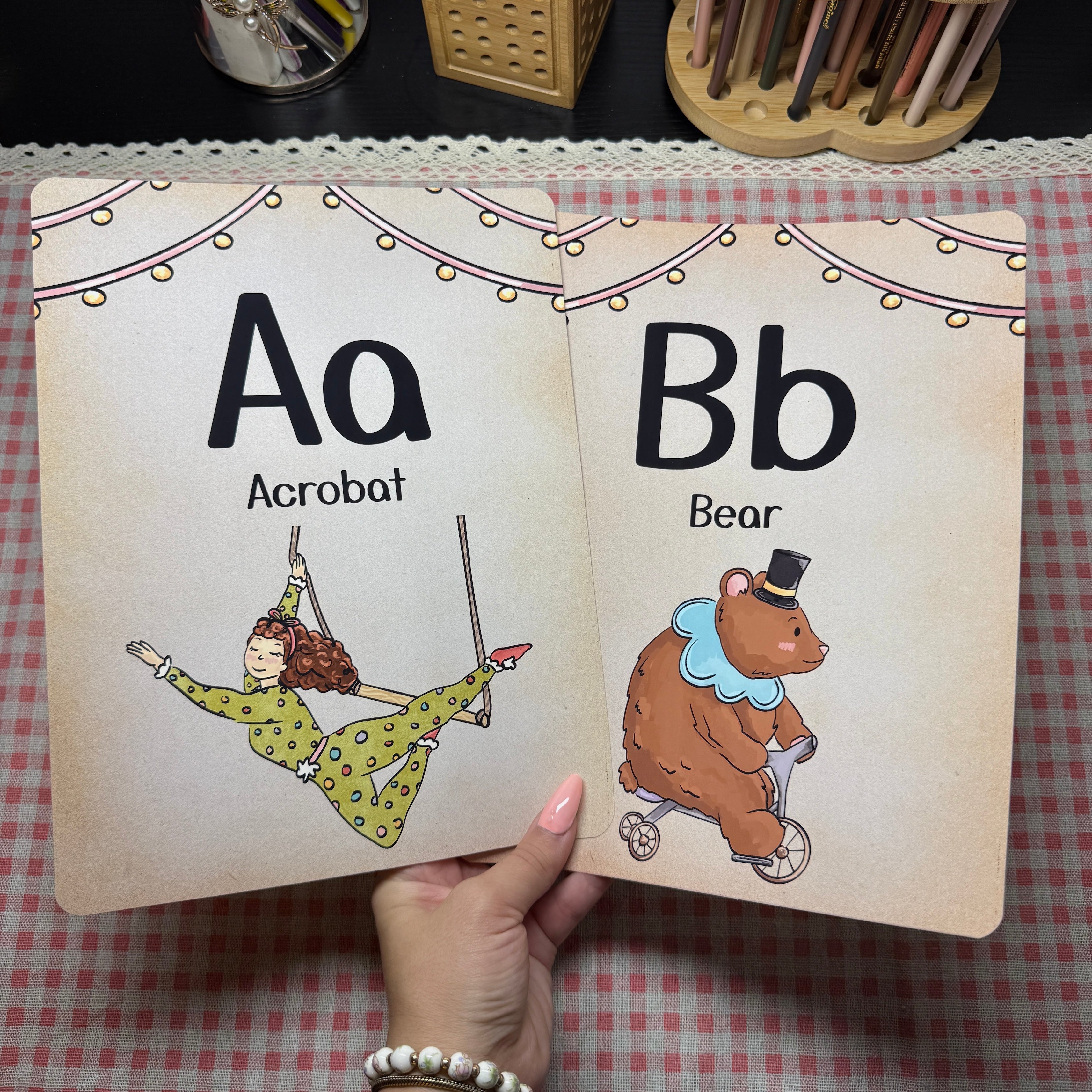 Vintage Circus Theme Alphabet Posters