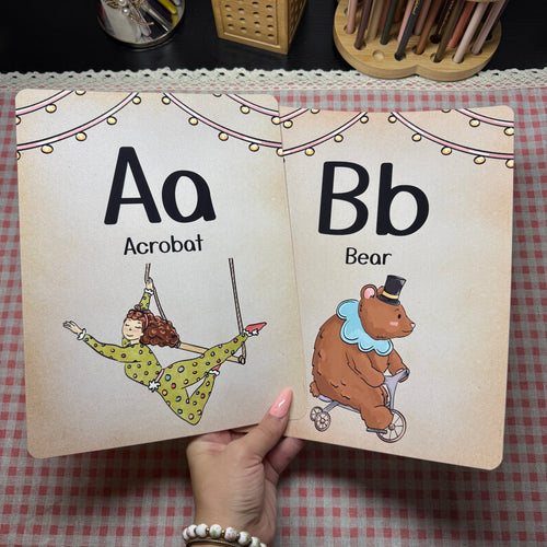Vintage Circus Theme Alphabet Posters